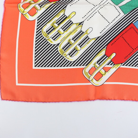 HERMES Authentic Black Silk Scarf - Picture 5 of 9